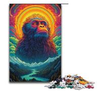 Puzzle pour Adultes psychédélique Couleur Singe doré 1000 pièces Puzzle en Papier pour Jeux en Famille 1000 pièces (38 x 26 cm)
