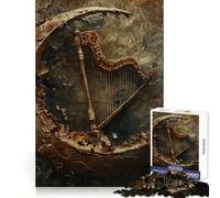 Puzzle pour Adultes représentant Une Harpe Antique et des hiéroglyphes (1000 pièces) 38x26cm Développe la mémoire Loisirs calmes Bords Nets Cadeau Unique