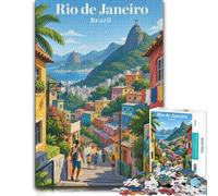 Puzzle pour Adultes Rio De Janeiro Favelas 1000pcs (52x38cm) Loisir | Pour les passionnés de puzzles à Noël : ce puzzle adulte 1000 pièces transforme les vacances d'hiver en pause puzzle.