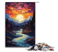Puzzle pour Adultes Rivière psychédélique colorée 1000 pièces Puzzle Excellent Cadeau Convient aux Adolescents de 14 Ans et Plus 1000 pièces (38 x 26 cm)