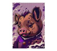 Puzzle pour Adultes Royal Pig Portrait Puzzle pour Adultes - Jeu Manuel - Une Œuvre d'art - Idéal comme Cadeau pour Toute La Famille 38x26cm/1000pcs
