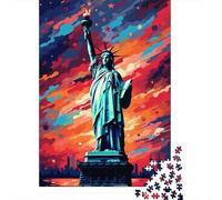 Puzzle pour Adultes - Statue de la Liberté colorée - 1000 pièces - Puzzle en Papier - À partir de 18 Ans - Idée Cadeau Parfaite - 38 x 26 cm