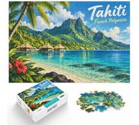 Puzzle pour Adultes Tahiti Landscape 1000pcs (38x26cm) Loisir | Pour progresser pièce après pièce : ce puzzle 1000 pièces adulte convient aux amateurs de puzzles patients.