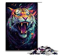 Puzzle pour Adultes Tigre féroce 1000 pièces Excellent Cadeau pour Les Adolescents de 14 Ans et Plus 75 x 50 cm