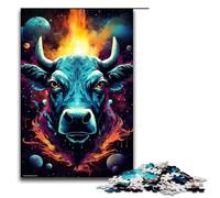 Puzzle pour Adultes Vaches colorées 1000 pièces Excellent Cadeau pour Les Adolescents de 14 Ans et Plus 75 x 50 cm
