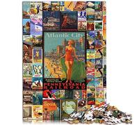 Puzzle pour Adultes Vintage Travel Wall Art Puzzle Adulte 1000 pour Adultes et Enfants Puzzles en Carton Difficile et Défi Taille : 26 x 38 cm