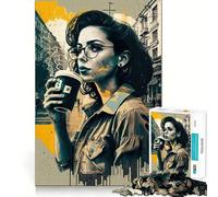 Puzzle pour Adultes We Love Coffee 1000 pièces,Jeu de réflexion,Cadeau,découpe de Haute précision,activité relaxante à Faire en Groupe à l'intérieur (38x26cm)