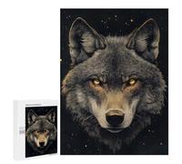 Puzzle pour Adultes Wolf with Glowing Eyes Casse-tête pour Adultes - Jeu De Réflexion pour Améliorer La Mémoire - Cadeaux d'anniversaire Et Cadeaux Uniques 500 PCS