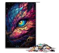 Puzzle pour Adultes Yeux de Dragon psychédéliques colorés 1000 pièces en Bois pour Enfants de 12 Ans et Plus Jouets éducatifs 1000 pièces (75 x 50 cm)