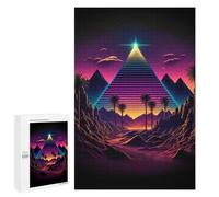 Puzzle pour Adultes1000 PCS A Retrowave Pyramid Puzzles pour Adultes - Jeux Relaxants Qui Améliorent La Mémoire - Idéal comme Cadeau pour Toute La Famille 1000 PCS