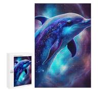 Puzzle pour Adultes1000 PCS Cosmic Dolphin Art Print-8 Puzzle pour Adolescents pour S'amuser en Famille, Un Défi Éducatif, Un Cadeau d'anniversaire Unique 1000 PCS
