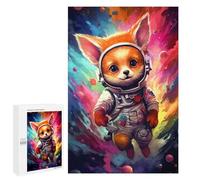 Puzzle pour Adultes1000 PCS Cosmic Fox Astronaut-3 Puzzle pour Adolescents pour S'amuser en Famille, Un Défi Éducatif, Un Cadeau d'anniversaire Unique 1000 PCS