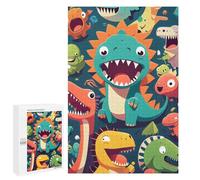 Puzzle pour Adultes1000 PCS Cute Dinosaur Animal Puzzle Casse-tête, Jeu D'assemblage De Motifs, Cadeau d'anniversaire Unique 1000 PCS