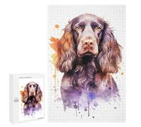 Puzzle pour Adultes1000 PCS English Springer Spaniel Puzzle Casse-tête, Jeu D'assemblage De Motifs, Cadeau d'anniversaire Unique 1000 PCS