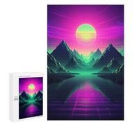 Puzzle pour Adultes1000 PCS Ethereal Retrowave Odyssey Puzzle Casse-tête, Jeu D'assemblage De Motifs, Cadeau d'anniversaire Unique 1000 PCS