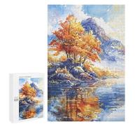 Puzzle pour Adultes1000 PCS Fiery Autumn Shore Puzzle Casse-tête, Jeu D'assemblage De Motifs, Cadeau d'anniversaire Unique 1000 PCS