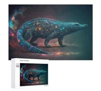 Puzzle pour Adultes1000 PCS Galactic Crocodile Cosmic Artwork Puzzles pour Adolescents, Jouet, Décoration Murale, Passe-Temps, Cadeau d'anniversaire, Cadeaux, 1000 PCS