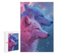 Puzzle pour Adultes1000 PCS Galactic Wolf Duo Puzzle pour Adolescents pour S'amuser en Famille, Un Défi Éducatif, Un Cadeau d'anniversaire Unique 1000 PCS
