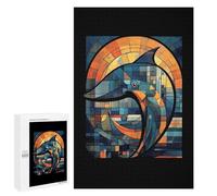 Puzzle pour Adultes1000 PCS Geometric Whale Animal Casse-tête pour Adolescents, Jeu De Réflexion, Décoration Intérieure, Cadeau d'anniversaire Unique 1000 PCS