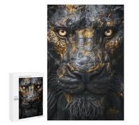 Puzzle pour Adultes1000 PCS Golden Lion Sculpture Decor Puzzle pour Adolescents pour S'amuser en Famille, Un Défi Éducatif, Un Cadeau d'anniversaire Unique 1000 PCS