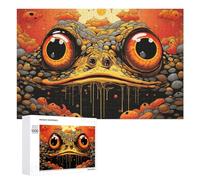 Puzzle pour Adultes1000 PCS Golden Toad with Melting Eyes Puzzle pour Adultes, Jeu De Réflexion, Cadeau d'anniversaire Ou De Noël 1000 PCS