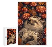 Puzzle pour Adultes1000 PCS Hedgehog in Autumn Puzzle Casse-tête, Jeu D'assemblage De Motifs, Cadeau d'anniversaire Unique 1000 PCS