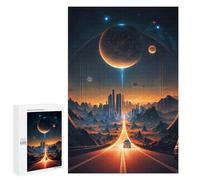 Puzzle pour Adultes1000 PCS Interstellar Highway to The Future Puzzle pour Adultes, Jeu De Réflexion, Cadeau d'anniversaire Ou De Noël 1000 PCS