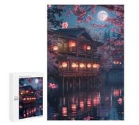 Puzzle pour Adultes1000 PCS Japanese Lanterns Night Scene Puzzle pour Adolescents pour S'amuser en Famille, Un Défi Éducatif, Un Cadeau d'anniversaire Unique 1000 PCS