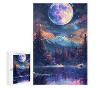 Puzzle pour Adultes1000 PCS Magical Night Sky Landscape -1 Puzzle pour Adolescents pour S'amuser en Famille, Un Défi Éducatif, Un Cadeau d'anniversaire Unique 1000 PCS