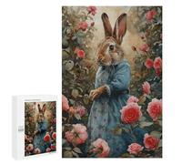 Puzzle pour Adultes1000 PCS Mrs. Rabbit in A Rose Garden Casse-tête pour Adolescents, Jeu De Réflexion, Décoration Intérieure, Cadeau d'anniversaire Unique 1000 PCS