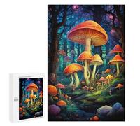 Puzzle pour Adultes1000 PCS Mystical Mushroom Forest Puzzle pour Adolescents pour S'amuser en Famille, Un Défi Éducatif, Un Cadeau d'anniversaire Unique 1000 PCS