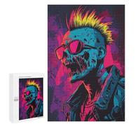 Puzzle pour Adultes1000 PCS Punk Rock Zombie Art Print Puzzle pour Adolescents pour S'amuser en Famille, Un Défi Éducatif, Un Cadeau d'anniversaire Unique 1000 PCS