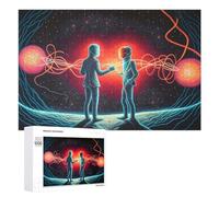 Puzzle pour Adultes1000 PCS Quantum Entanglement A Cosmic Dance Puzzle pour Adultes, Jeu De Réflexion, Cadeau d'anniversaire Ou De Noël 1000 PCS