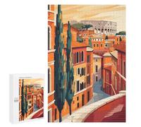 Puzzle pour Adultes1000 PCS Rome Italy Minimalist Casse-tête pour Adolescents, Jeu De Réflexion, Décoration Intérieure, Cadeau d'anniversaire Unique 1000 PCS