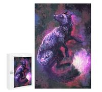 Puzzle pour Adultes1000 PCS Silver Fox Casse-tête pour Adolescents, Jeu De Réflexion, Décoration Intérieure, Cadeau d'anniversaire Unique 1000 PCS