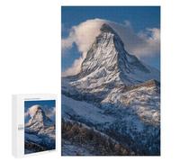 Puzzle pour Adultes1000 PCS Snow-Capped Mountain Peak Puzzle pour Adolescents pour S'amuser en Famille, Un Défi Éducatif, Un Cadeau d'anniversaire Unique 1000 PCS