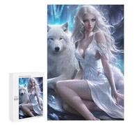Puzzle pour Adultes1000 PCS Snow Queen with Wolf Puzzle pour Adolescents pour S'amuser en Famille, Un Défi Éducatif, Un Cadeau d'anniversaire Unique 1000 PCS