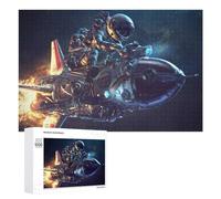 Puzzle pour Adultes1000 PCS Space Motorcycle Adventure in Outer Space Puzzles pour Adolescents, Jouet, Décoration Murale, Passe-Temps, Cadeau d'anniversaire, Cadeaux, 1000 PCS