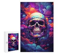 Puzzle pour Adultes1000 PCS Space Skull Headphones Artwork Puzzle pour Adolescents pour S'amuser en Famille, Un Défi Éducatif, Un Cadeau d'anniversaire Unique 1000 PCS