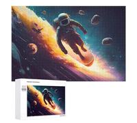 Puzzle pour Adultes1000 PCS Space Surfing Adventure -1 Puzzle Casse-tête, Jeu D'assemblage De Motifs, Cadeau d'anniversaire Unique 1000 PCS