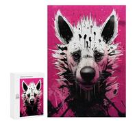 Puzzle pour Adultes300 PCS Abstract Hyena Portrait Puzzles pour Adolescents, Jouet, Décoration Murale, Passe-Temps, Cadeau d'anniversaire, Cadeaux, 300 PCS