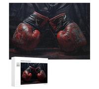 Puzzle pour Adultes300 PCS Boxing Gloves The Ultimate Fighter's Gear Puzzles pour Adolescents, Jouet, Décoration Murale, Passe-Temps, Cadeau d'anniversaire, Cadeaux, 300 PCS