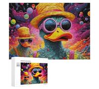 Puzzle pour Adultes300 PCS Colorful Duck Artwork Puzzles pour Adolescents, Jouet, Décoration Murale, Passe-Temps, Cadeau d'anniversaire, Cadeaux, 300 PCS