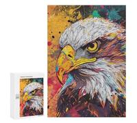 Puzzle pour Adultes300 PCS Colorful Eagle Art Print-1 Puzzle pour Adolescents pour S'amuser en Famille, Un Défi Éducatif, Un Cadeau d'anniversaire Unique 300 PCS