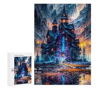Puzzle pour Adultes300 PCS Enchanted Castle in Fantasy Land Puzzles pour Adolescents, Jouet, Décoration Murale, Passe-Temps, Cadeau d'anniversaire, Cadeaux, 300 PCS