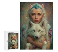 Puzzle pour Adultes300 PCS Fantasy Queen with Wolf Companion Puzzle pour Adolescents pour S'amuser en Famille, Un Défi Éducatif, Un Cadeau d'anniversaire Unique 300 PCS