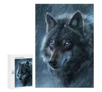 Puzzle pour Adultes300 PCS Fantasy Wolf Snow Magic Puzzle Casse-tête, Jeu D'assemblage De Motifs, Cadeau d'anniversaire Unique 300 PCS