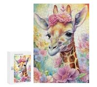 Puzzle pour Adultes300 PCS Funny Little Giraffe Casse-tête pour Adolescents - Jeu De Réflexion - Améliore La Mémoire - Aide À Exercer Le Cerveau 300 PCS