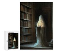 Puzzle pour Adultes300 PCS Ghost Reading Book in Library Casse-tête pour Adolescents - Jeu De Réflexion - Améliore La Mémoire - Aide À Exercer Le Cerveau 300 PCS