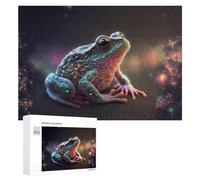 Puzzle pour Adultes300 PCS Glowing Cosmic Frog-2 Puzzle pour Adultes, Jeu De Réflexion, Cadeau d'anniversaire Ou De Noël 300 PCS